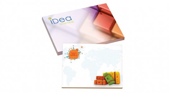 Notes adhésives<br />Dimensions: 101mm x 75 mm<br />Bloc de 50 feuilles en papier recyclé adhésif<br />Fabriqué en Europe
